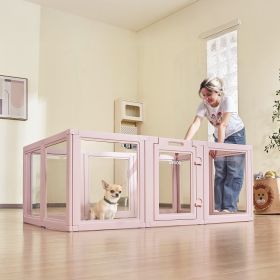 Dog Whelping Box With Window Transparent Playpen For Medium Dog 60x39x23 In