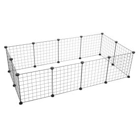 Pet Playpen, Small Animal Cage Indoor Portable Metal Wire Yard Fence For Small Animals, Guinea Pigs, Rabbits Kennel Crate Fence Tent