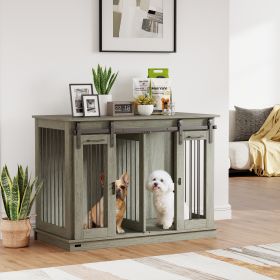 Dog Crate (Option: Gray-1345x780x160 mm)