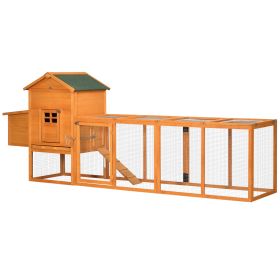Extra Large Run Included Chicken Coop with Removable Tray Orange (Option: Orange-1065x200x645 mm)