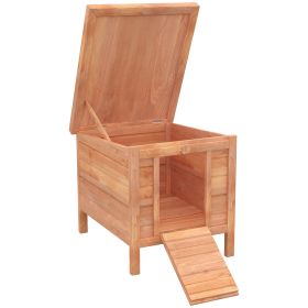 Small Wooden Rabbit Hutch Bunny Cage Guinea Pig Cage Duck House Dog House with Openable & Waterproof Roof, for Rabbits, Chickens, Ducks, Natural (Option: Natural-575x475x165 mm)